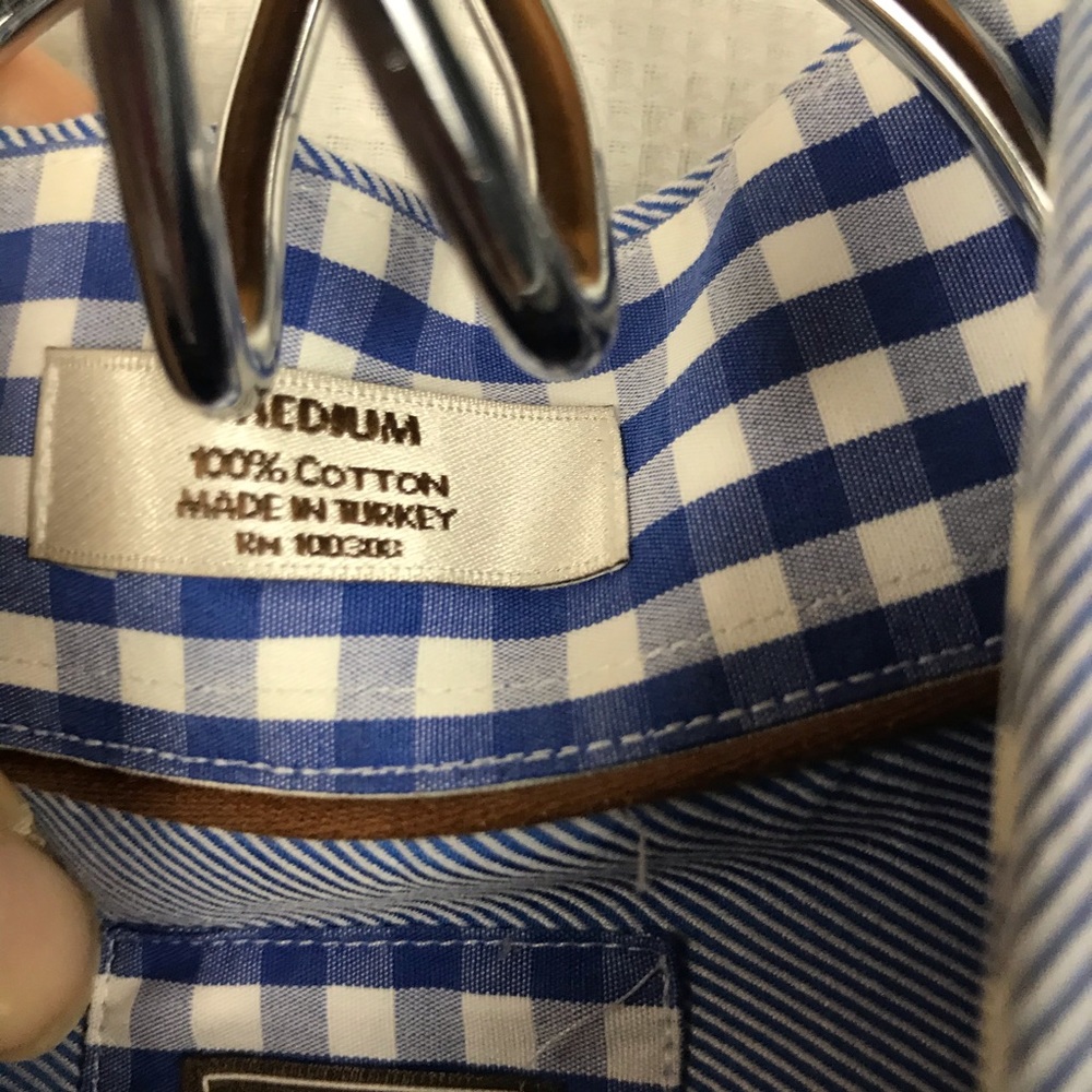 Peter Millar Blue Button Down W/Checked Cuffs - image 2